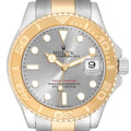 Rolex Yachtmaster Steel Yellow Gold Slate Dial Mens Watch 16623 Box Papers
