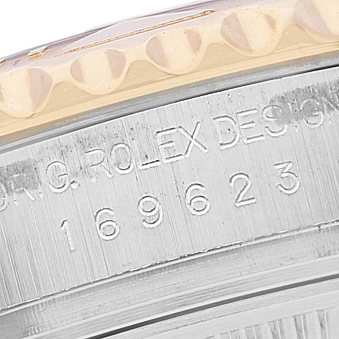 Rolex Yachtmaster White Dial Steel Yellow Gold Ladies Watch 169623 Box Papers