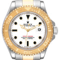 Rolex Yachtmaster White Dial Steel Yellow Gold Mens Watch 16623 Box Card