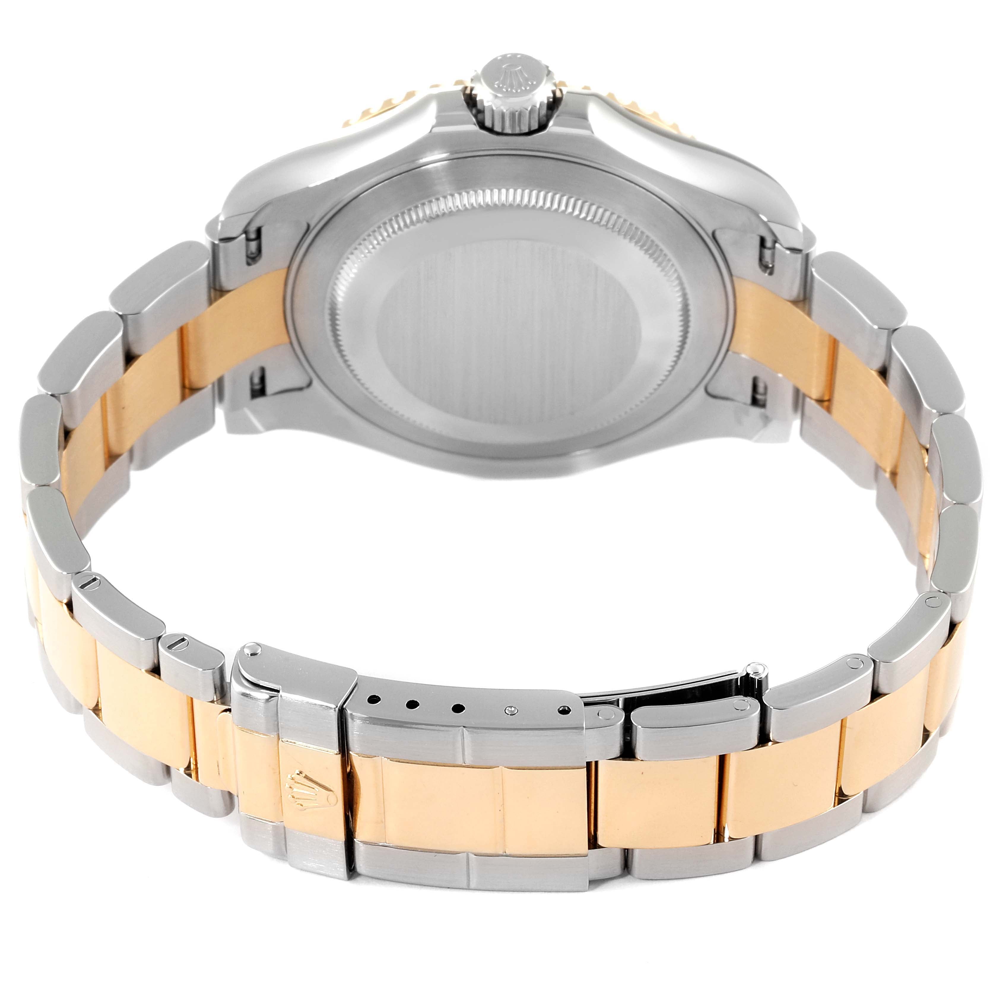 Rolex Yachtmaster White Dial Steel Yellow Gold Mens Watch 16623 Box Card
