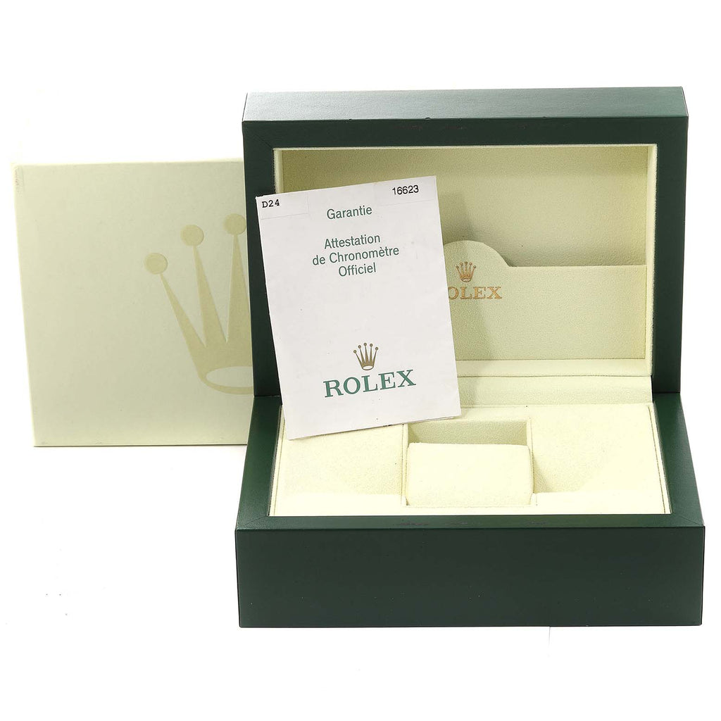 Rolex Yachtmaster White Dial Steel Yellow Gold Mens Watch 16623 Box Papers