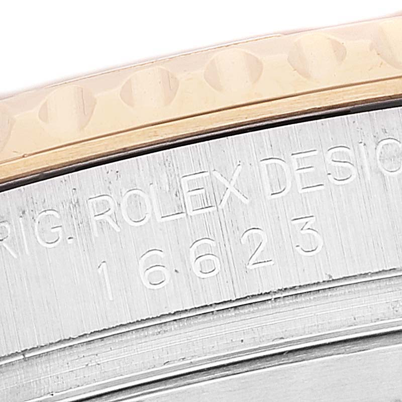 Rolex Yachtmaster White Dial Steel Yellow Gold Mens Watch 16623 Box Papers