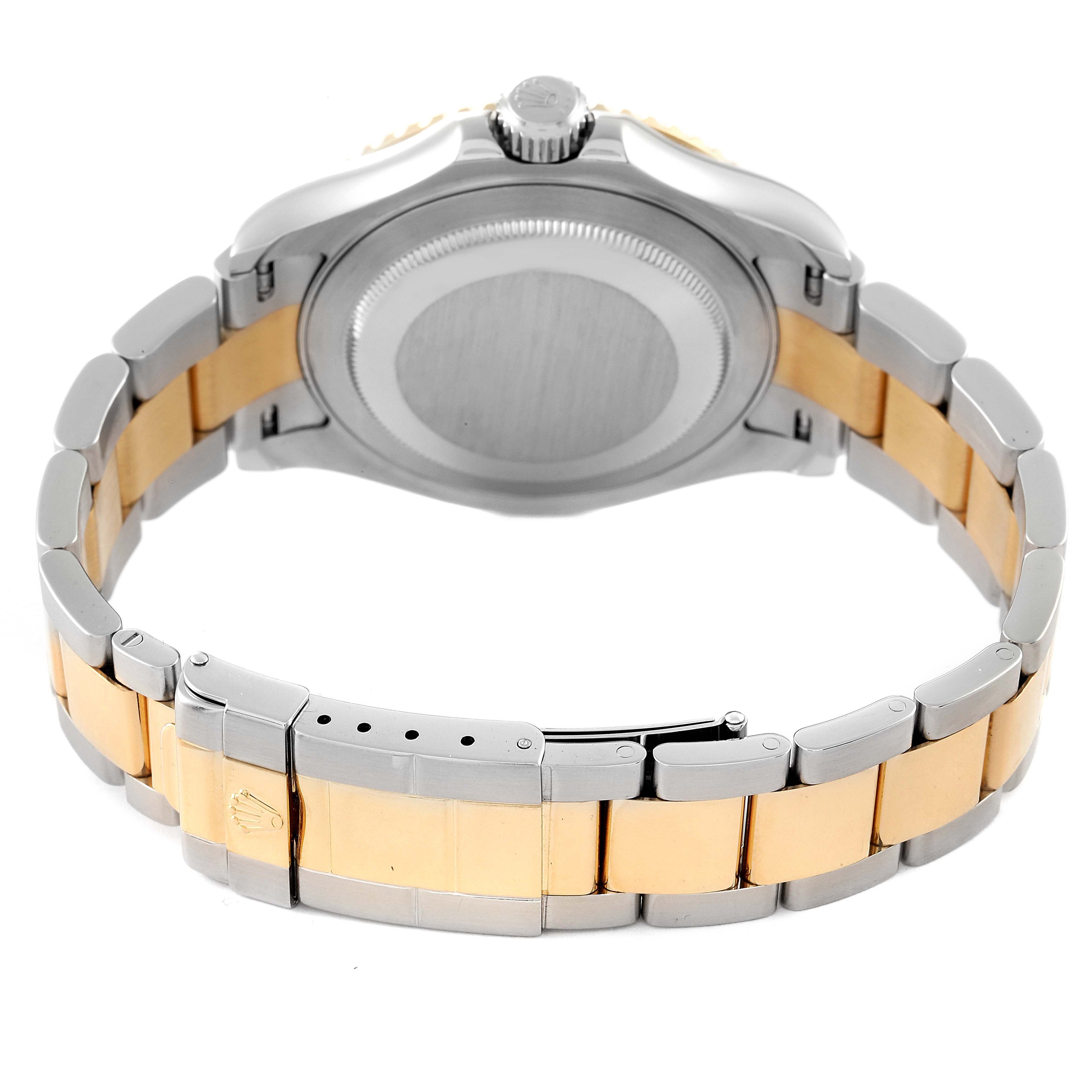 Rolex Yachtmaster White Dial Steel Yellow Gold Mens Watch 16623 Box Papers