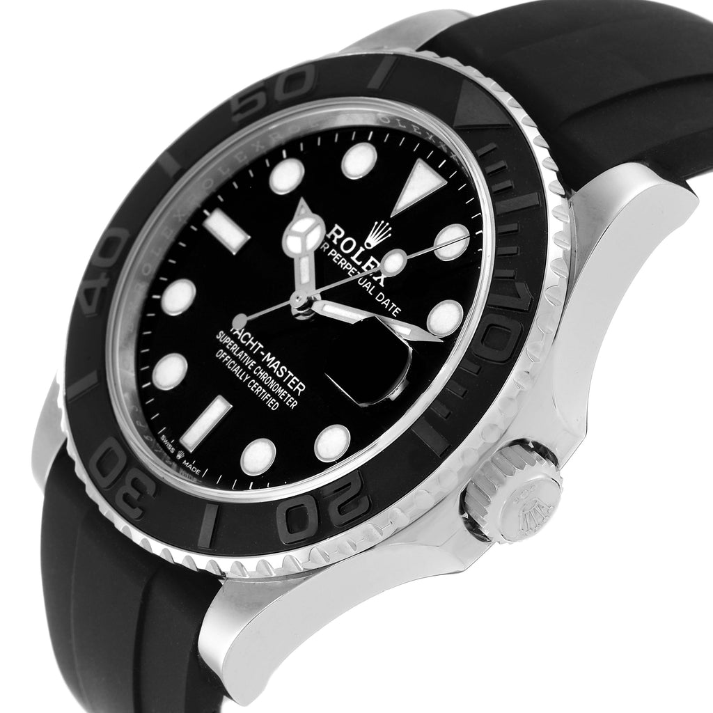 Rolex Yachtmaster White Gold Oysterflex Bracelet Mens Watch 226659 Box Card STRAP CHANGE