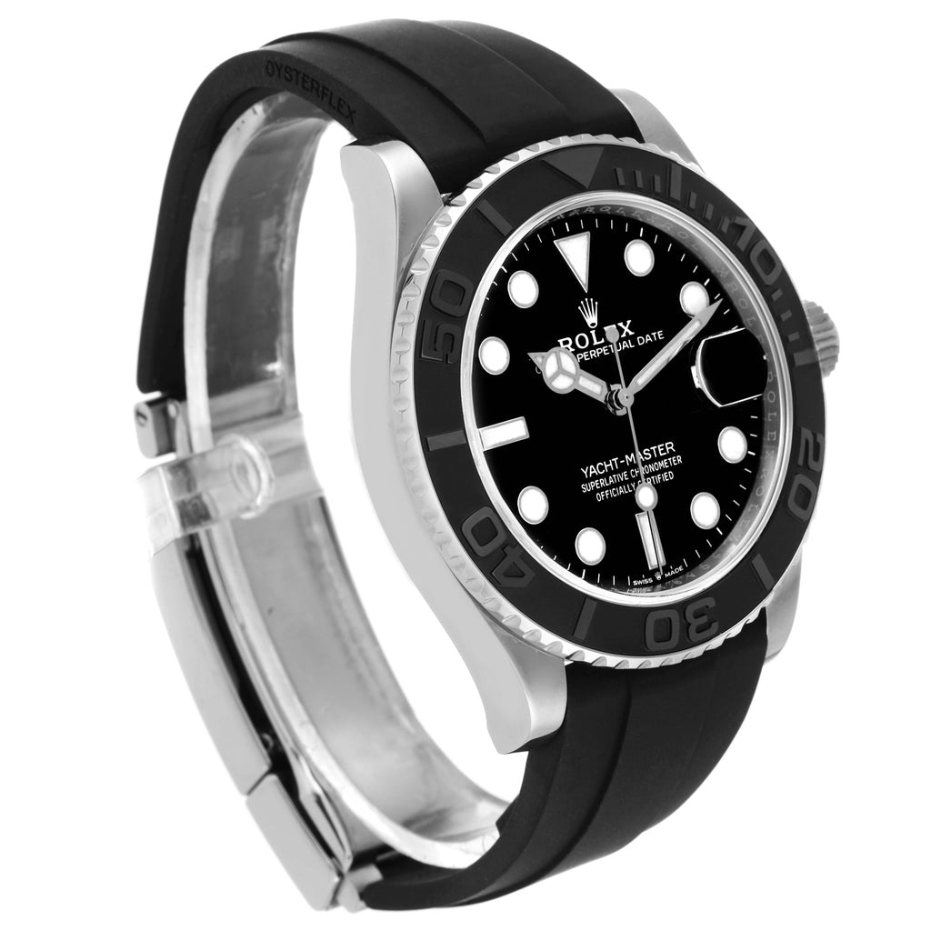 Rolex Yachtmaster White Gold Oysterflex Bracelet Mens Watch 226659 Box Card STRAP CHANGE