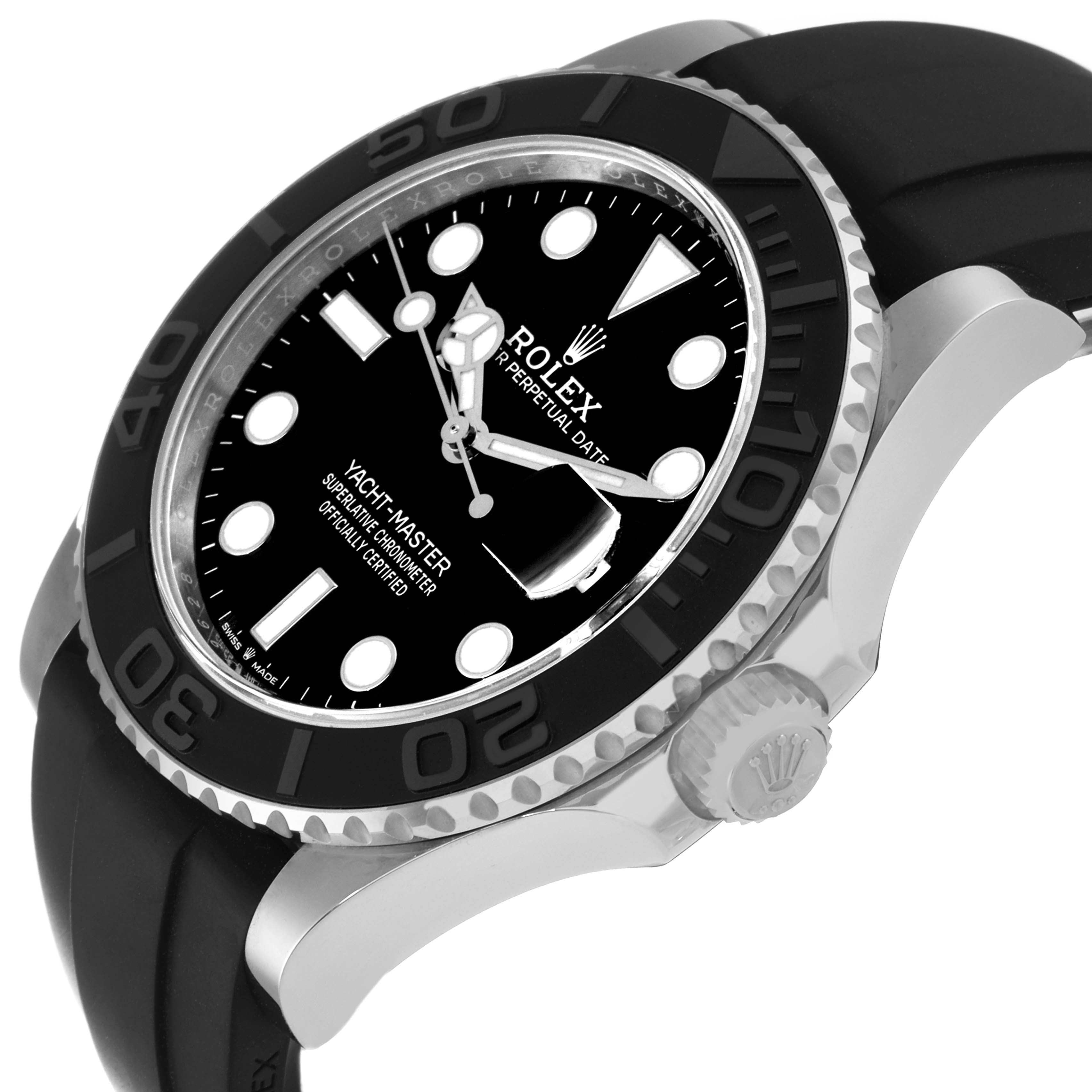 Rolex Yachtmaster White Gold Oysterflex Bracelet Mens Watch 226659 Unworn