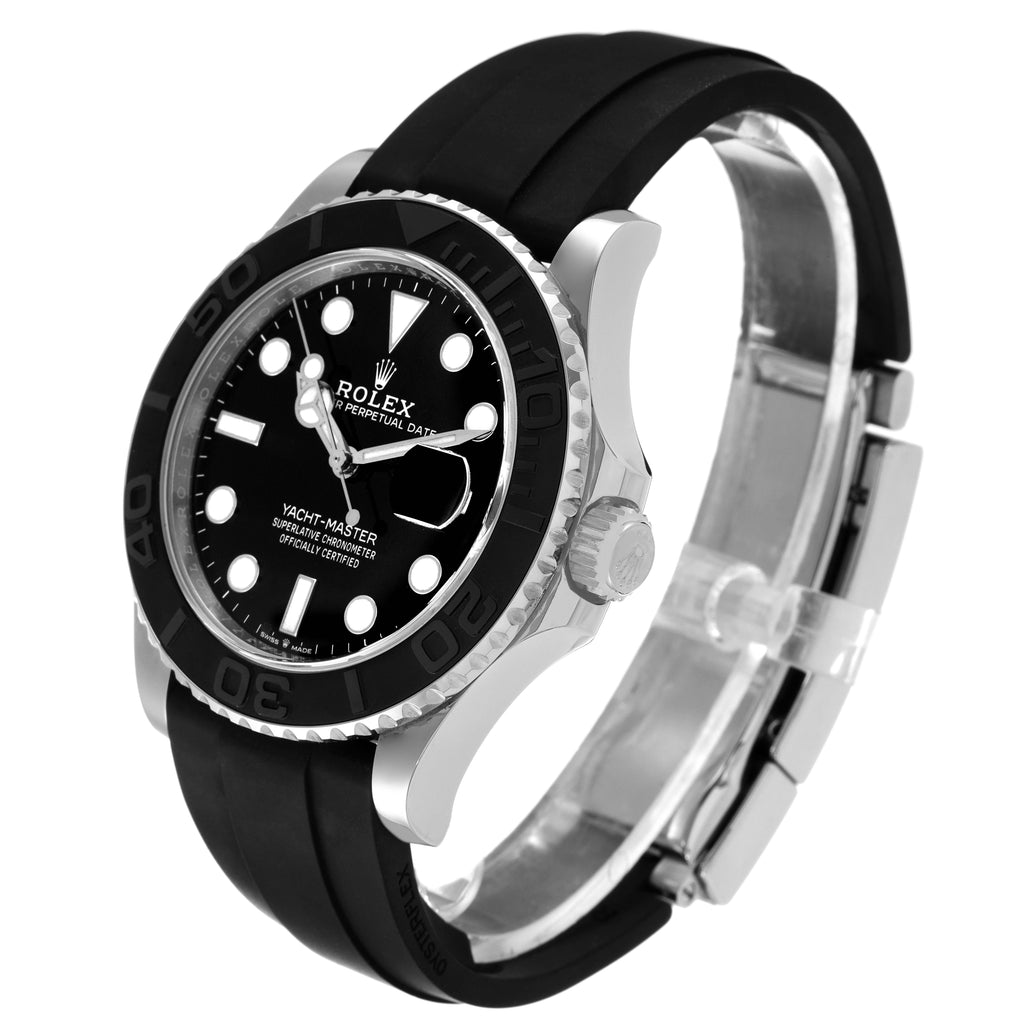 Rolex Yachtmaster White Gold Oysterflex Bracelet Watch 226659 Box Card