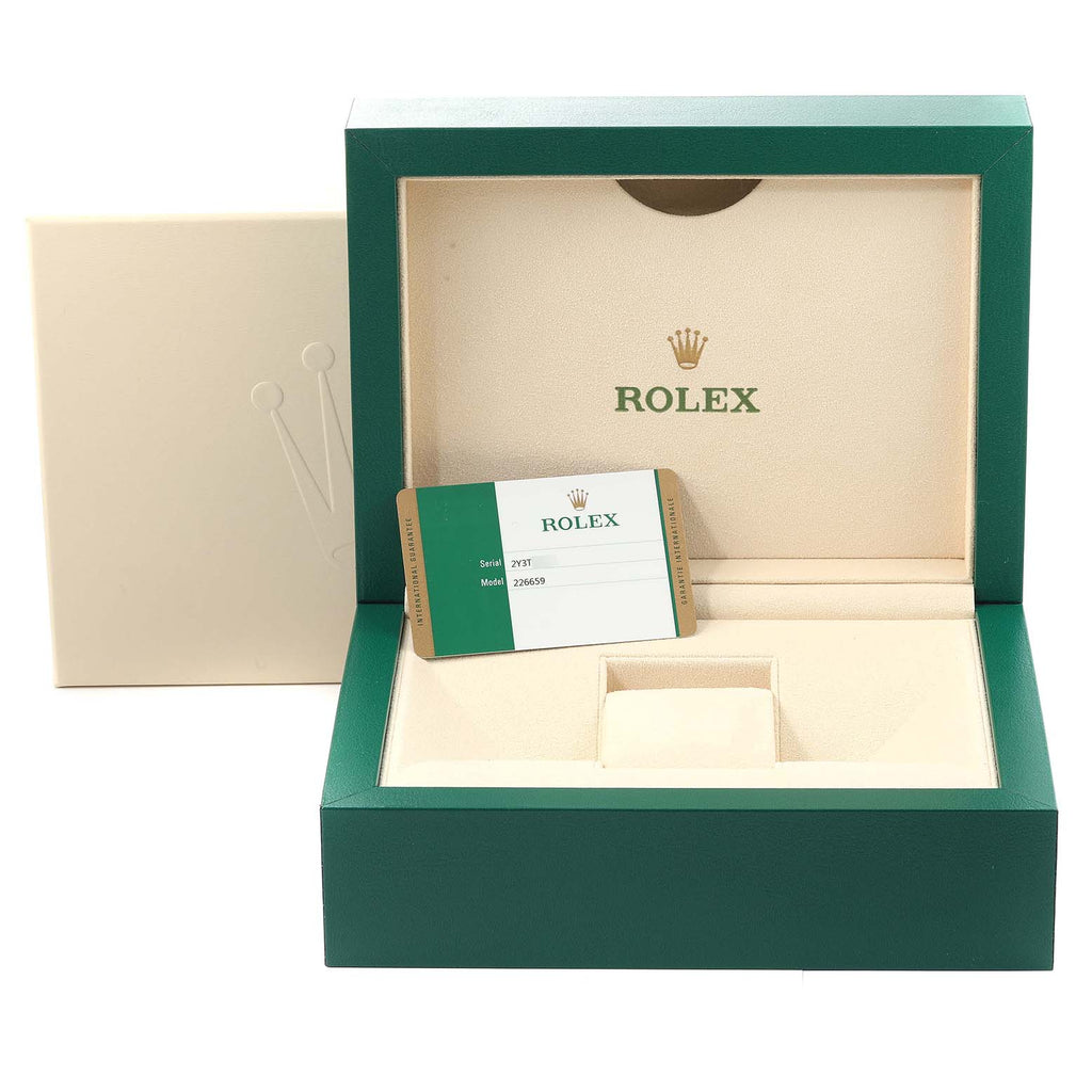 Rolex Yachtmaster White Gold Oysterflex Bracelet Watch 226659 Box Card