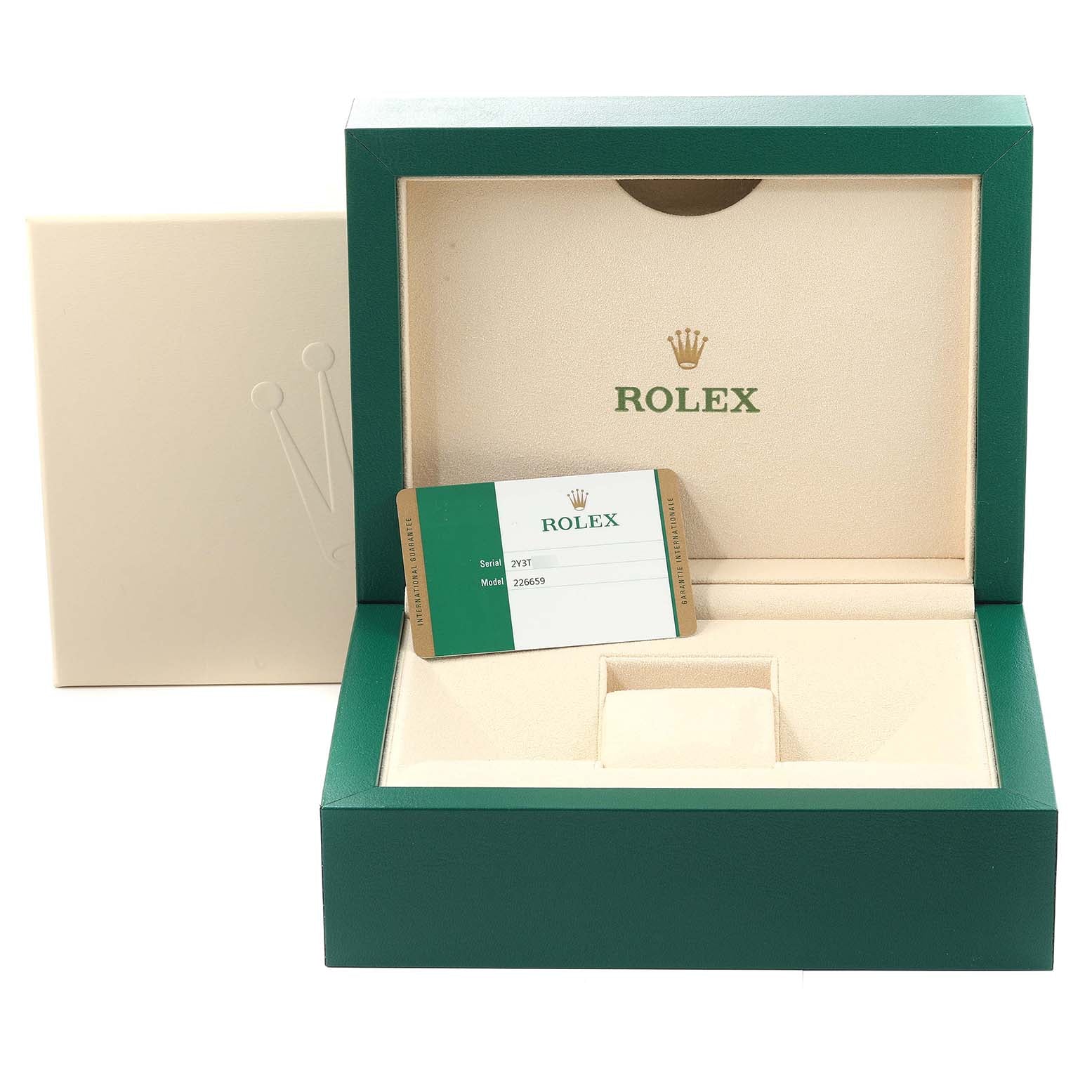 Rolex Yachtmaster White Gold Oysterflex Bracelet Watch 226659 Box Card