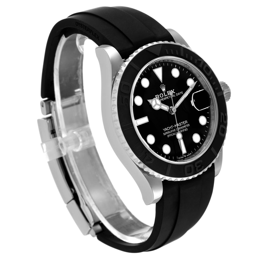 Rolex Yachtmaster White Gold Oysterflex Bracelet Watch 226659 Box Card