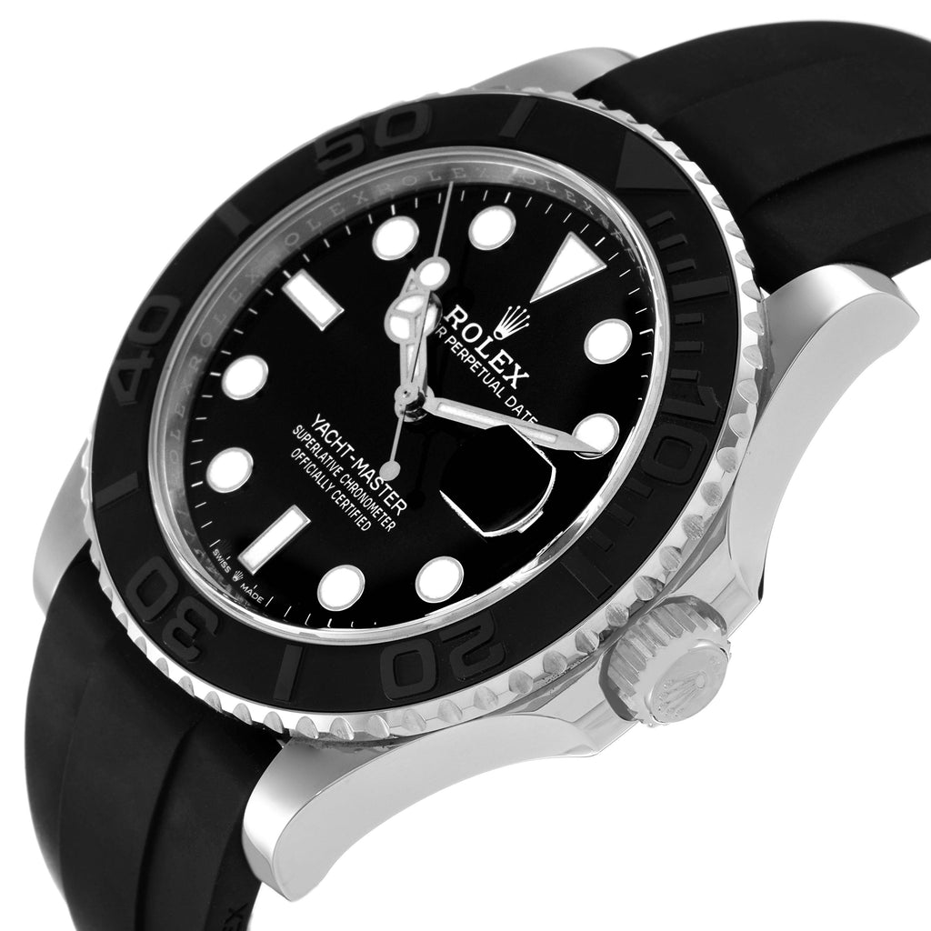Rolex Yachtmaster White Gold Oysterflex Bracelet Watch 226659 Box Card